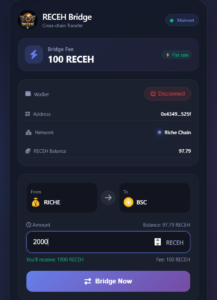 cara bridge token receh