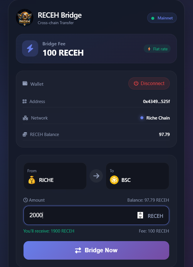 cara bridge token receh