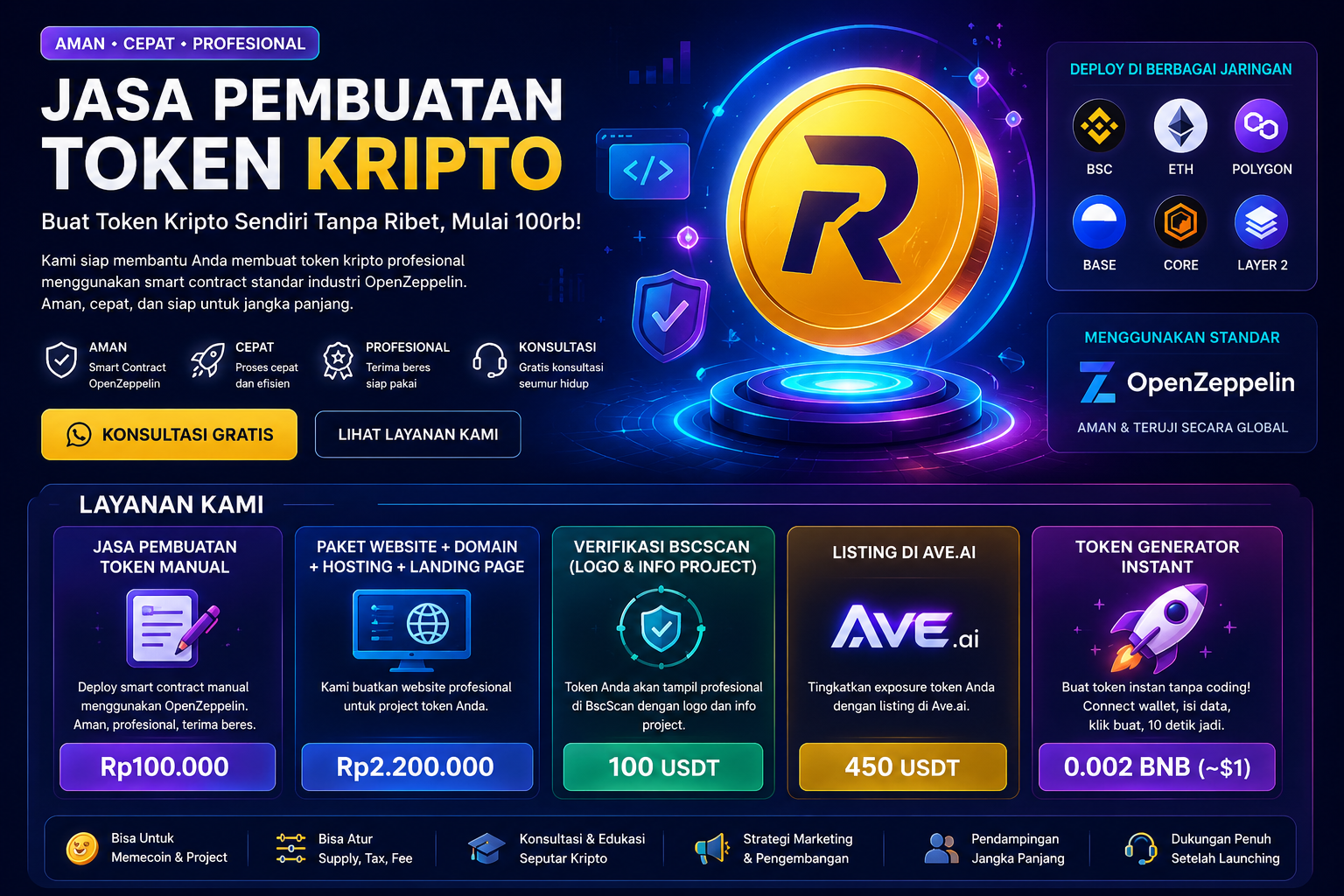 Jasa Pembuatan Token Kripto Profesional - Crypto Receh
